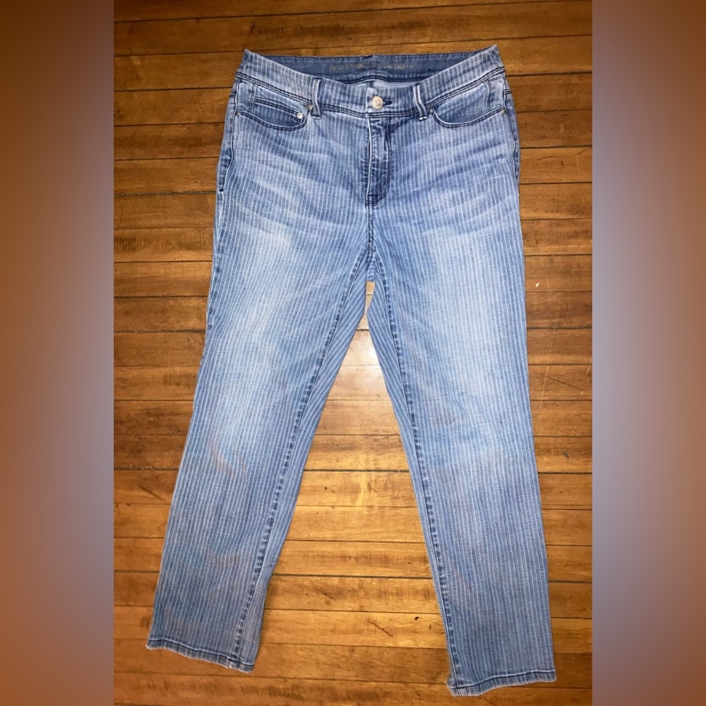 Chico’s Striped Women's Cropped Jeans